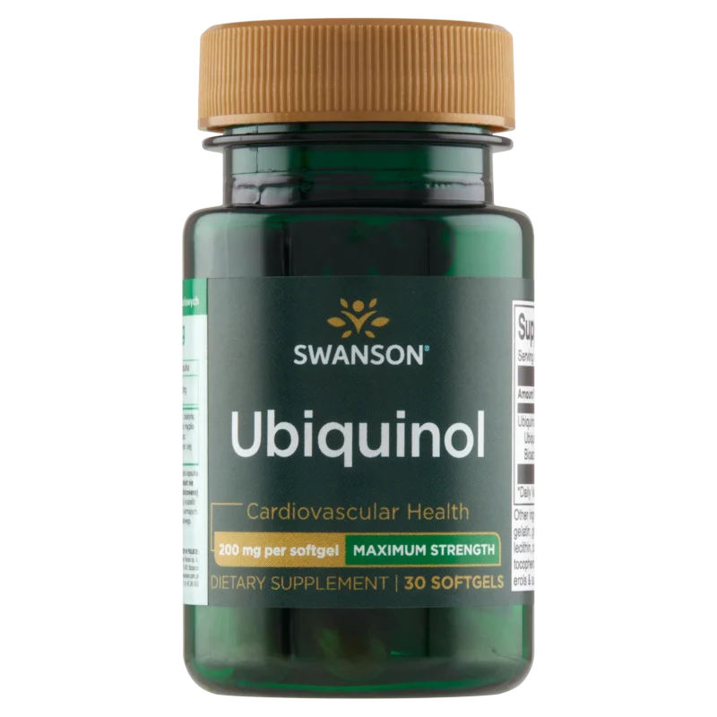 Swanson Ubiquinol 200 mg Coenzym Q10 30 Weichkapseln – hoch bioverfügbares Q10 Supplement