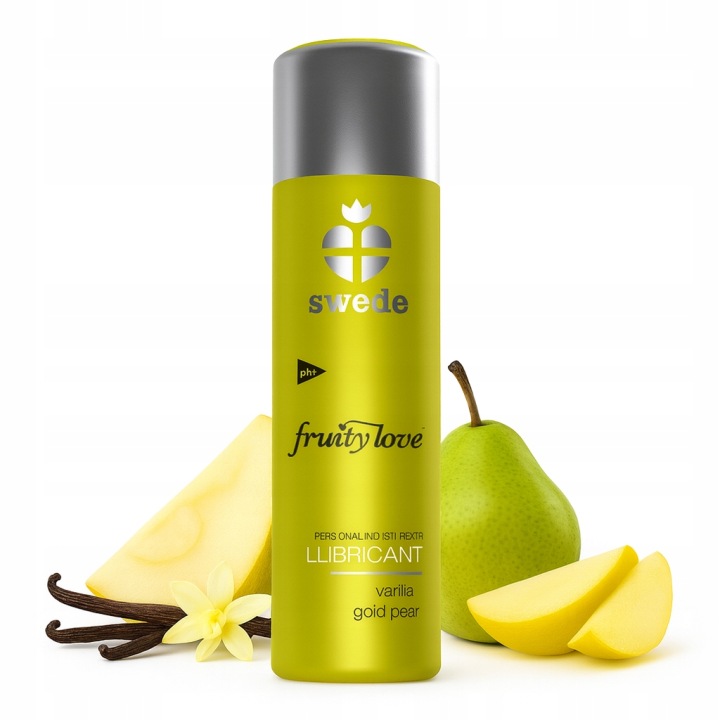 Swede Fruity Love Pear & Vanilla 100 ml essbares Gleitgel mit Birnen- und Vanillegeschmack