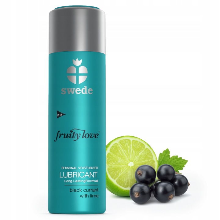 Swede Fruity Love Lime & Blackcurrant 100 ml essbares Gleitgel mit Limetten- und Johannisbeergeschmack