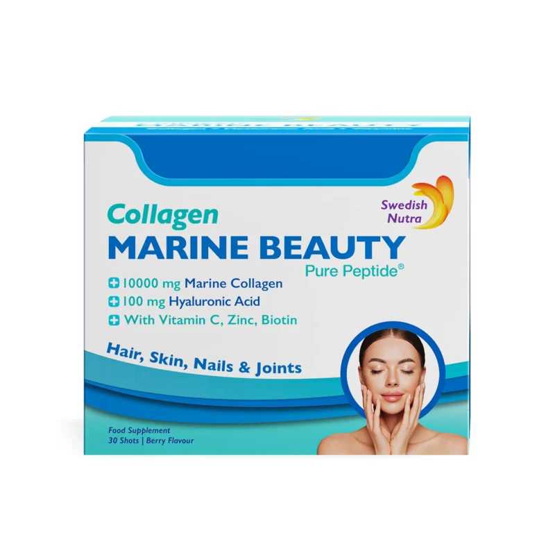 Swedish Nutra Marine Collagen Beauty Shots 10000 mg Waldfrucht 30 Trinkampullen