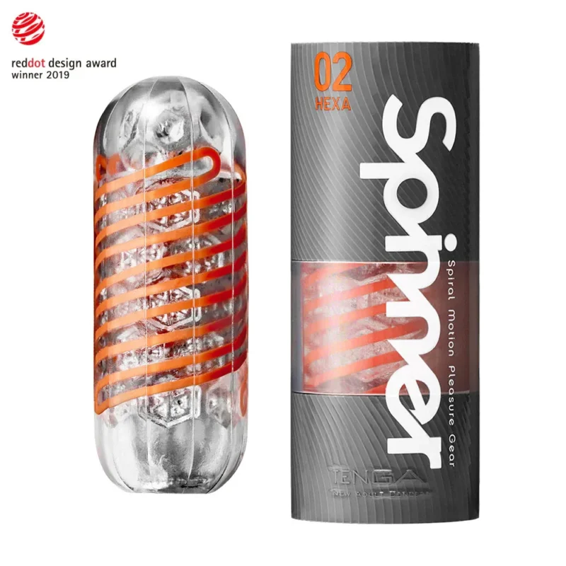 Tenga Spinner Hexa 02 wiederverwendbarer Masturbator mit Spiralstruktur