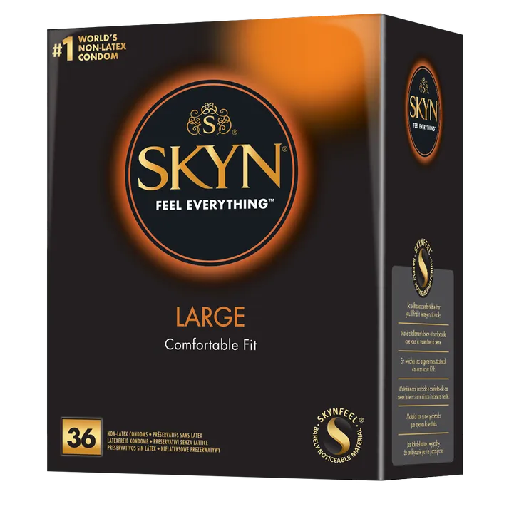 Unimil SKYN Large Kondome 36 Stück – große latexfreie Kondome aus Polyisopren