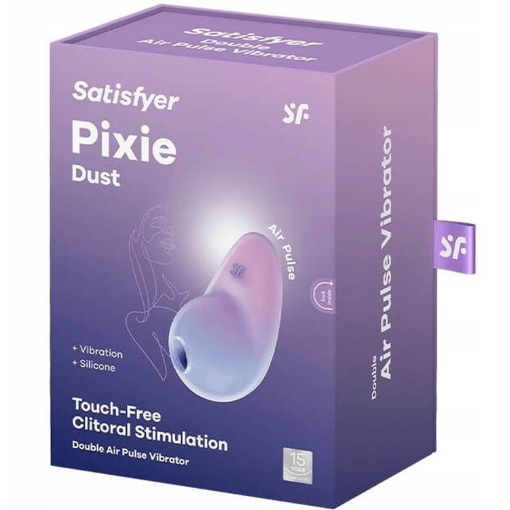 Satisfyer Pixie Dust Mini Vibrator violet pink aus Silikon kompakter Erotik Vibrator