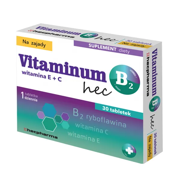 Vitaminum B2 Hec Tabletten mit Riboflavin Vitamin C und E 30 Stück