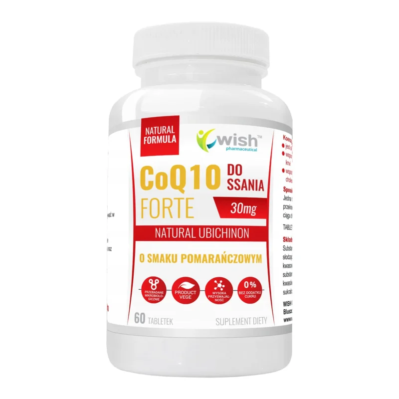 Wish CoQ10 Forte 30 mg Lutschtabletten – Coenzym Q10 vegan mit Orangengeschmack