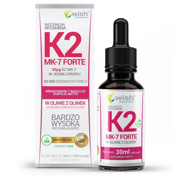 Wish Vitamin K2 MK-7 Forte 50 µg Tropfen 30 ml aus Natto