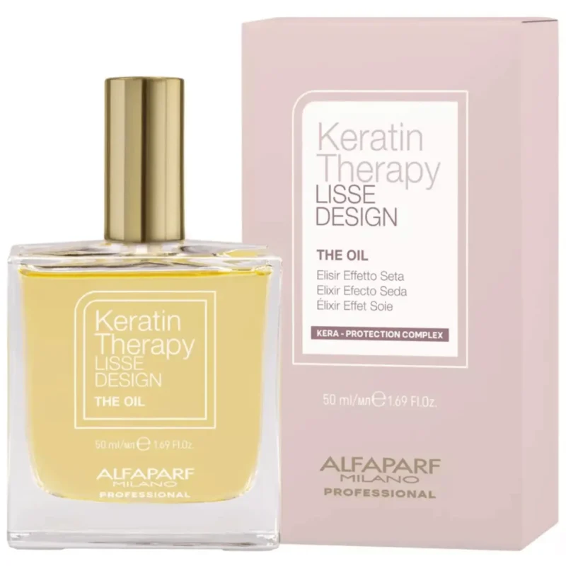 Alfaparf Keratin Haaröl mit Babassuöl für glattes, glänzendes und frizzfreies Haar