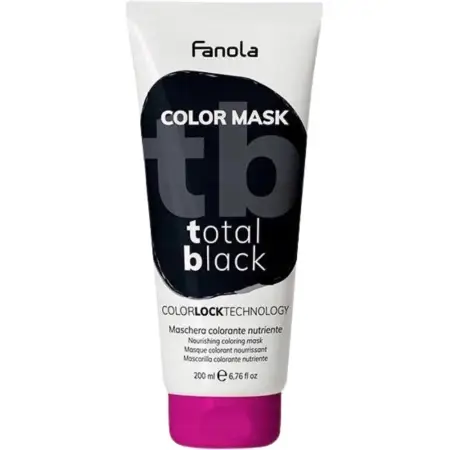 Fanola Color schwarze Haarmaske 200 ml Farbauffrischung für schwarzes Haar