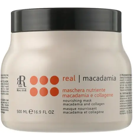 RR Line Macadamia Star Haarmaske 500 ml mit Macadamiaöl für feines und trockenes Haar