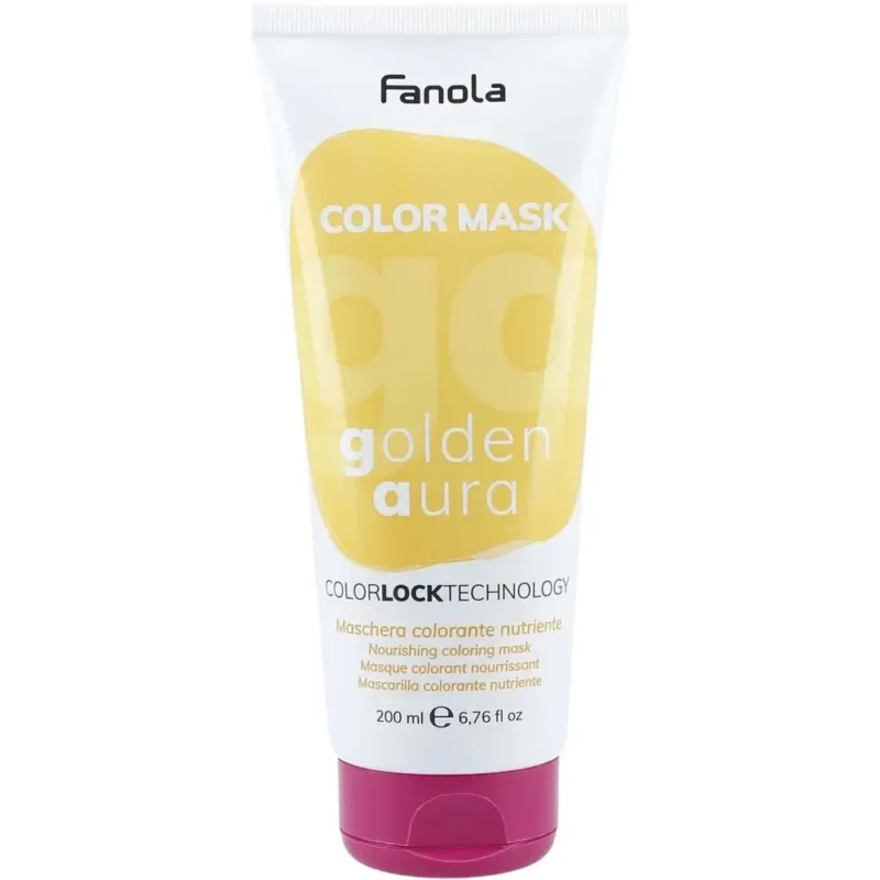 Fanola Color Mask goldene Haarmaske zur Auffrischung warmer Farbtöne und für glänzendes Haar 200 ml