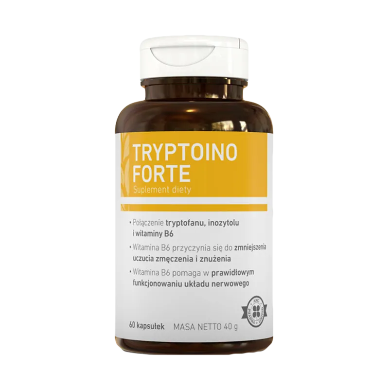 AMC Pharma Tryptoino Forte 60 Kapseln mit L-Tryptophan und Vitamin B6 für Nerven und Stressbalance