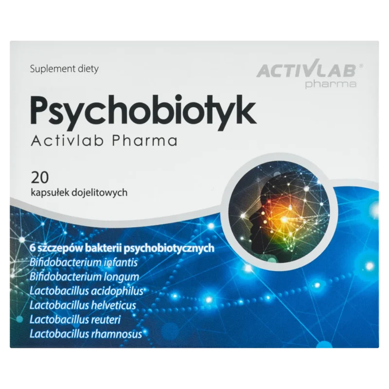 Activlab Pharma Psychobiotikum Kapseln mit probiotischen Bakterien und Fructooligosaccharide