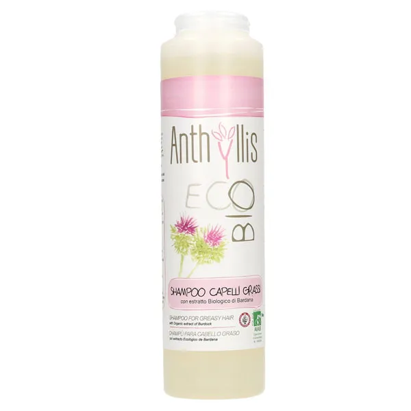 Anthyllis EcoBio Shampoo gegen Schuppen und fettiges Haar mit Klettenextrakt 250 ml