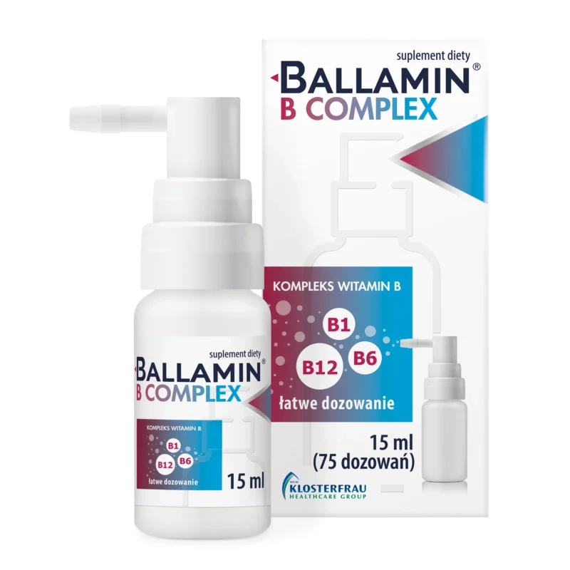 Ballamin B Complex Sublingualspray mit Vitamin B1 B6 B12 15 ml