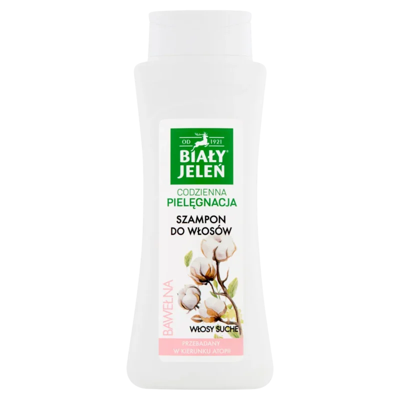 Biały Jeleń hypoallergenes Shampoo mit reiner Baumwolle für trockenes Haar 300 ml