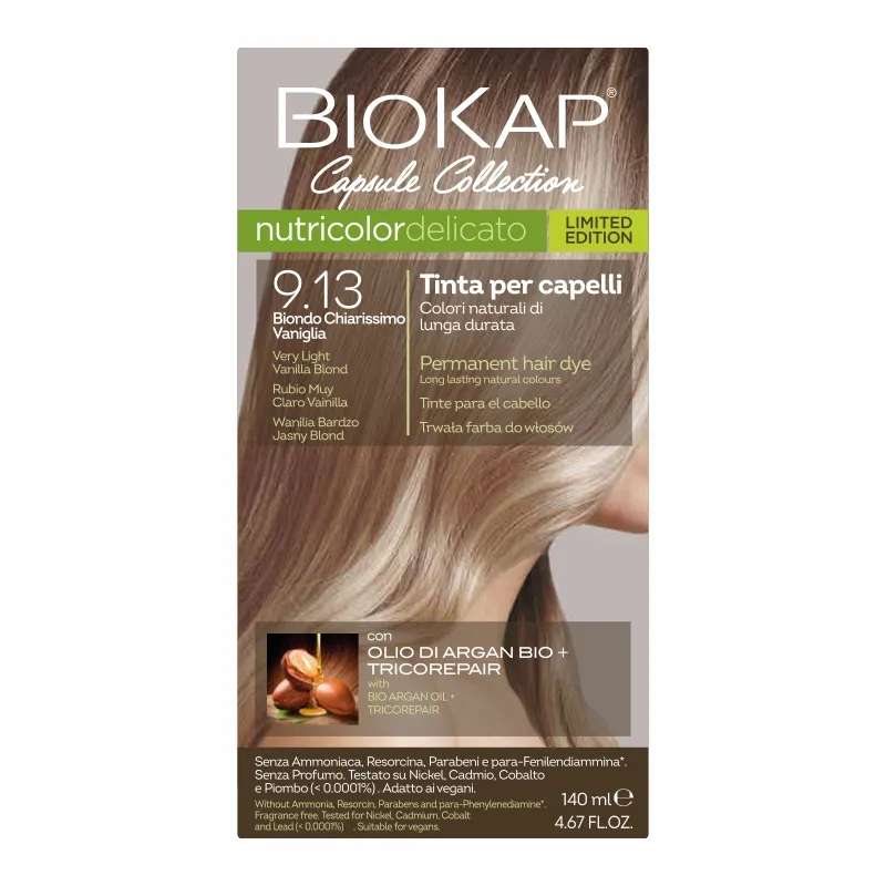 Biokap Nutricolor Delicato 9.13 Vanille sehr hellblond natürliche Haarfarbe ohne Ammoniak