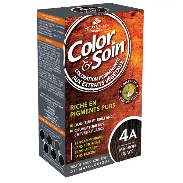 Color&Soin 4A Kaltbraun Haarfarbe mit Pflanzenextrakten und kühlem Braunton