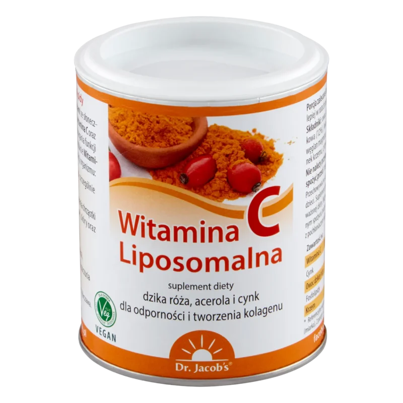 Dr. Jacob's liposomales Vitamin C Pulver mit Zink und Hagebutte 150 g