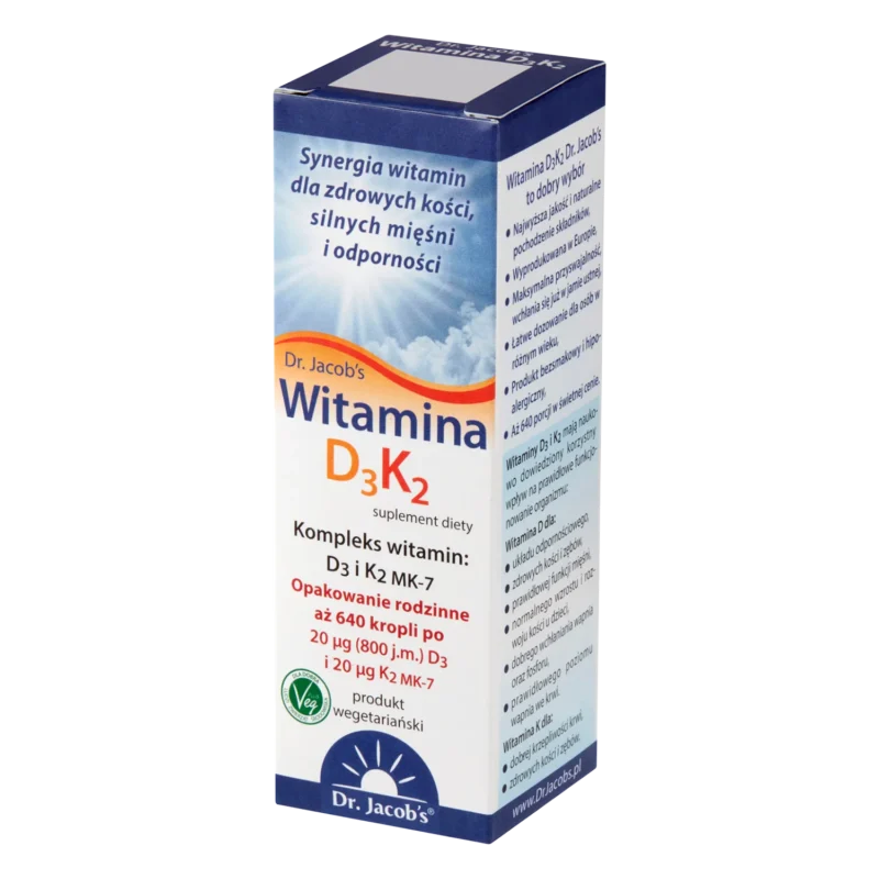 Dr. Jacob’s Vitamin D3K2 Tropfen 20 ml – hochdosiertes Vitamin D und K Nahrungsergänzung