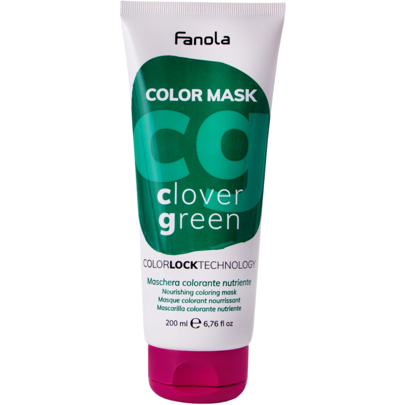 Fanola Color Mask grüne Haarmaske für coloriertes Haar 200 ml mit intensivem Grünton und Pflegeeffekt