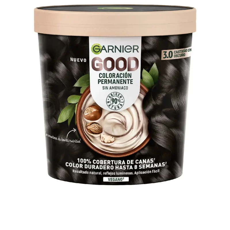 Garnier Good Permanent Hair Colour 3.0 Dunkelbraun für intensive Farbe und vollständige Grauabdeckung