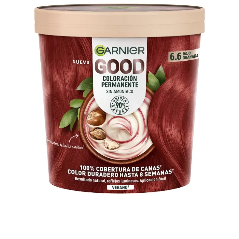 Garnier Good Permanent Hair Colour 6.6 Granatrot für intensiven Rotton und Grauabdeckung