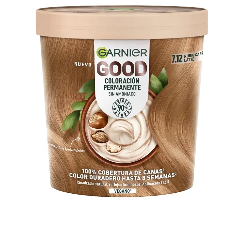 Garnier Good Permanent Hair Colour 7.12 Latte Blond für natürlichen Blondton und Grauabdeckung