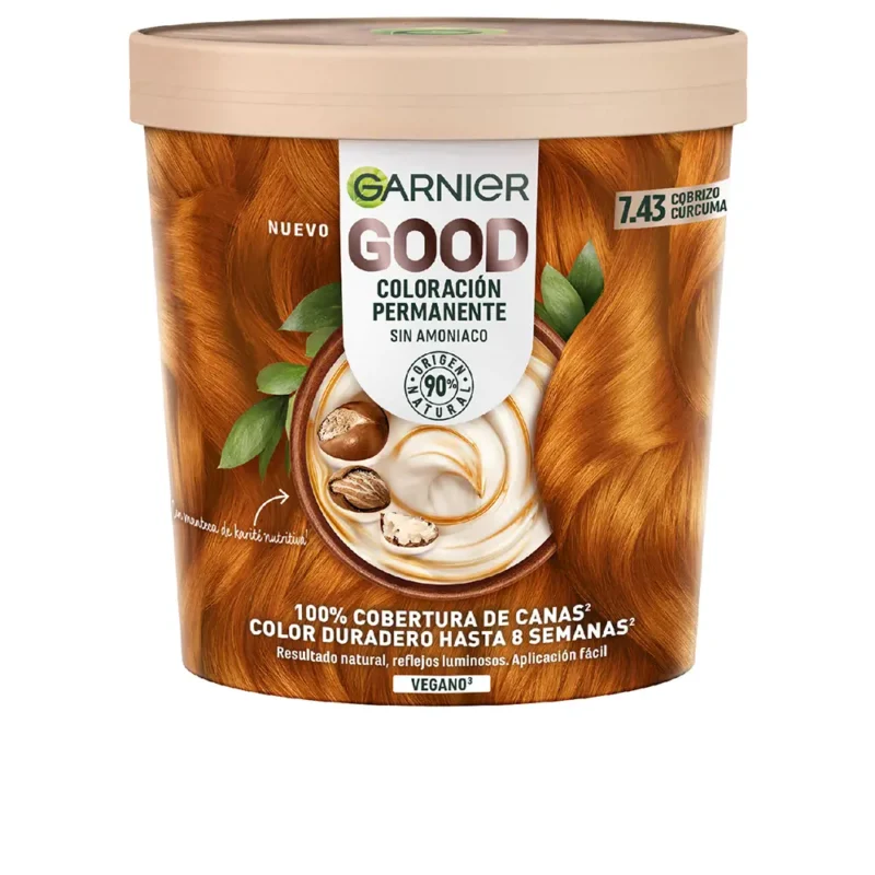 Garnier Good Permanent Hair Colour 7.43 Kurkuma Kupfer für warmen Kupferton und Grauabdeckung