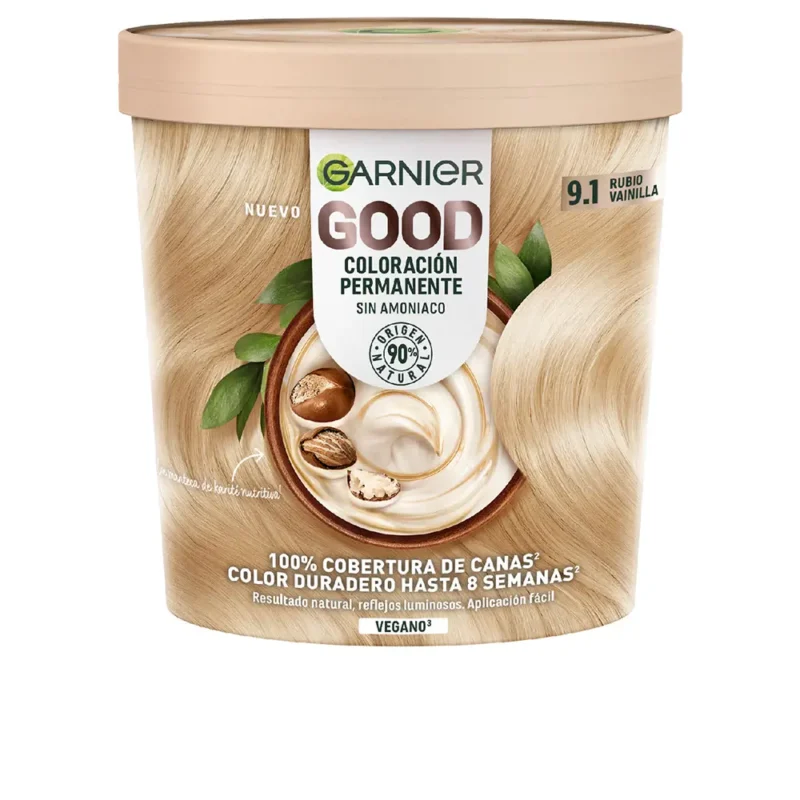 Garnier Good Permanent Hair Colour 9.1 Vanilleblond für hellen Blondton und vollständige Grauabdeckung