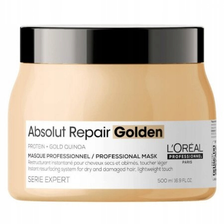 L'Oréal Absolut Repair Golden Haarmaske für geschädigtes Haar mit Quinoa und Proteinen 500 ml