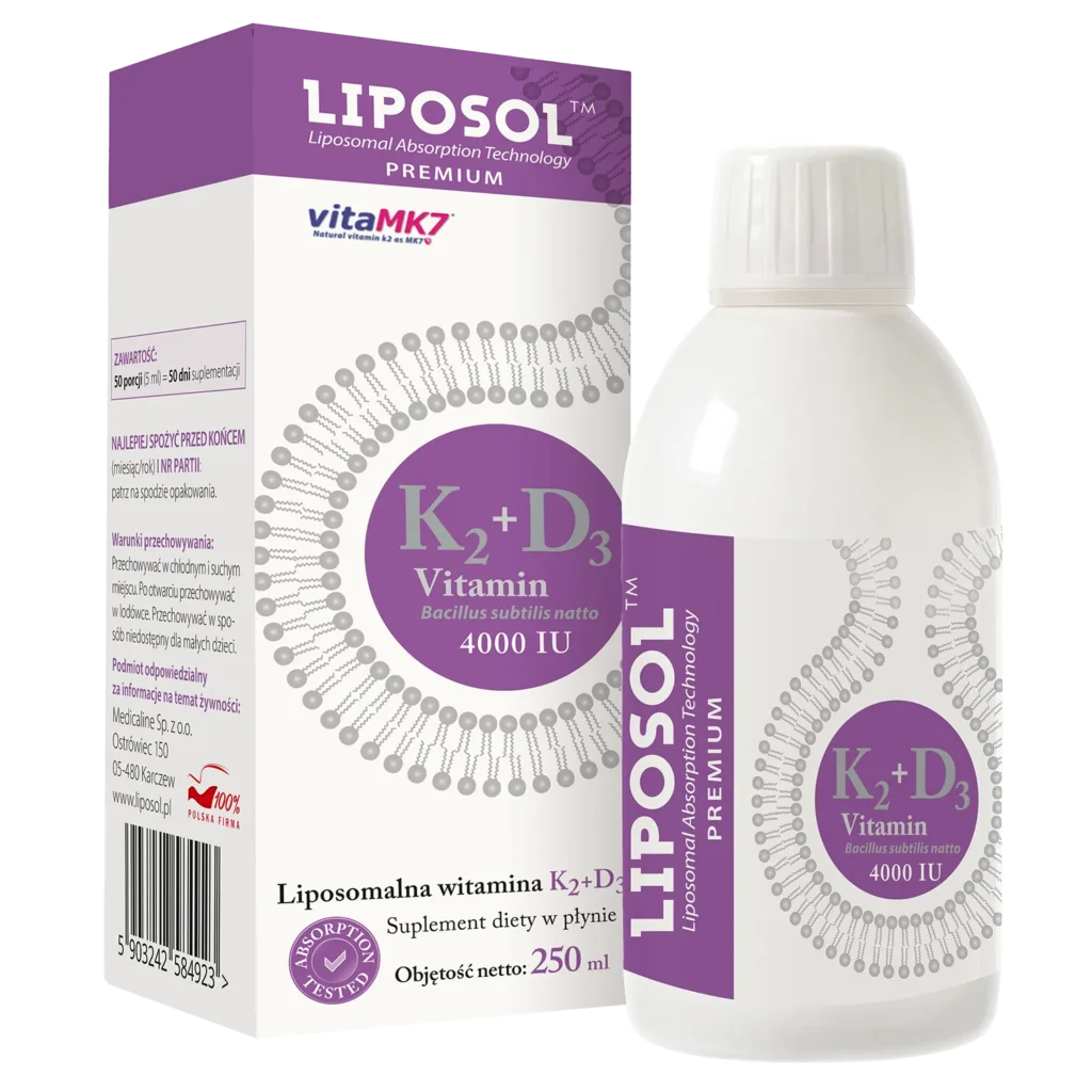 Liposol liposomales Vitamin K2 + D3 250 ml – flüssige Nahrungsergänzung mit hoher Bioverfügbarkeit