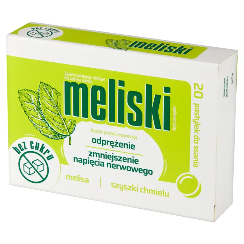 Meliski Lutschtabletten 20 Stück – pflanzliche, zuckerfreie Tabletten mit Melisse und Hopfen