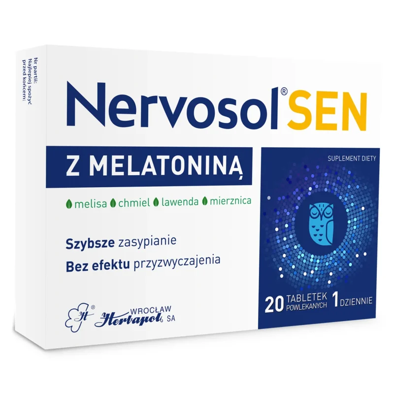Nervosol Schlaf mit Melatonin 20 Filmtabletten für besseren Schlaf und Entspannung