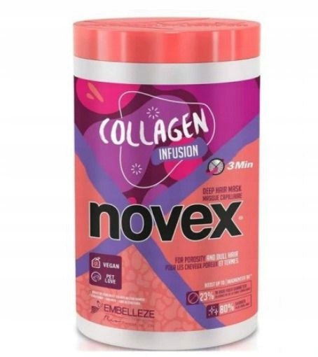 Novex Collagen Infusion Haarmaske mit veganem Kollagen für feines und geschädigtes Haar 1 kg
