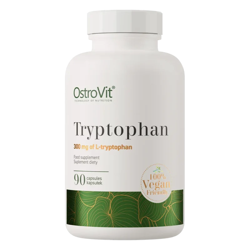 OstroVit Tryptophan Vege 90 Kapseln – veganes Nahrungsergänzungsmittel für Stimmung und Schlaf
