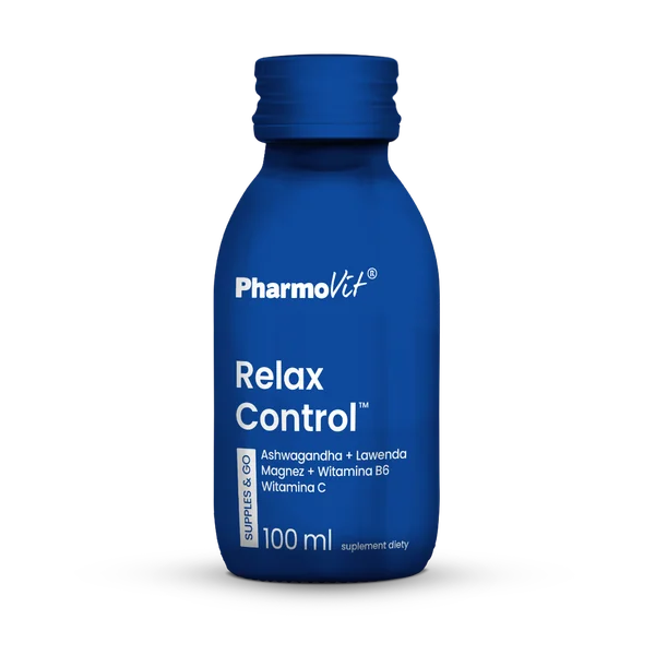 Pharmovit Relax Control Drink mit Magnesium und Ashwagandha gegen Stress und für Entspannung
