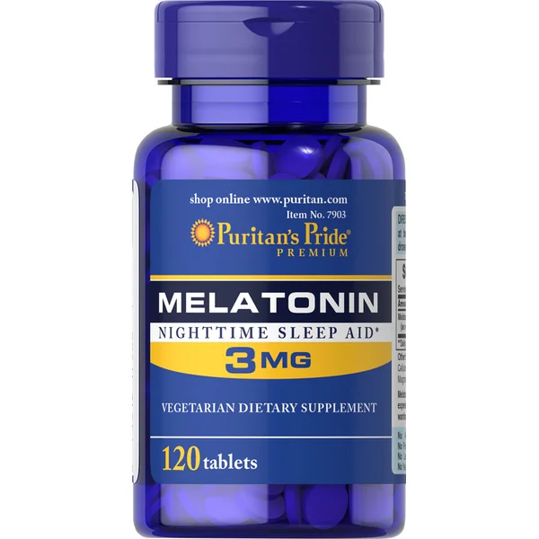 Puritan’s Pride Melatonin 3 mg 120 Tabletten für besseren Schlaf