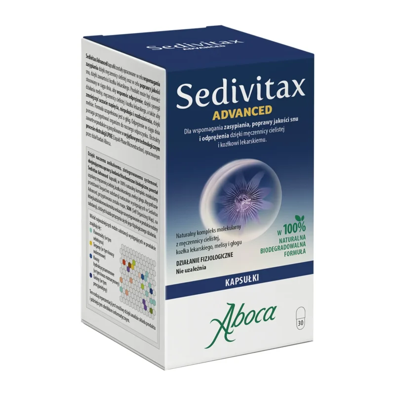 Sedivitax Advanced 30 Kapseln für natürlichen Schlaf und Entspannung