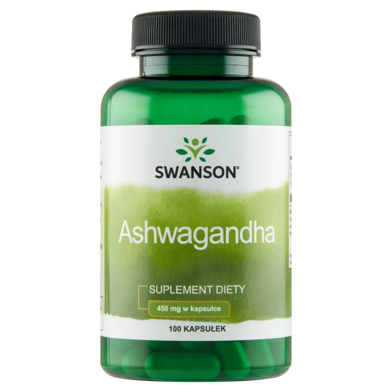 Swanson Ashwagandha 450 mg Kapseln – Nahrungsergänzungsmittel mit indischem Ginseng