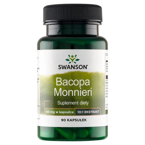 Swanson Bacopa Monnieri Kapseln zur Unterstützung von Gedächtnis, Konzentration und Stressabbau