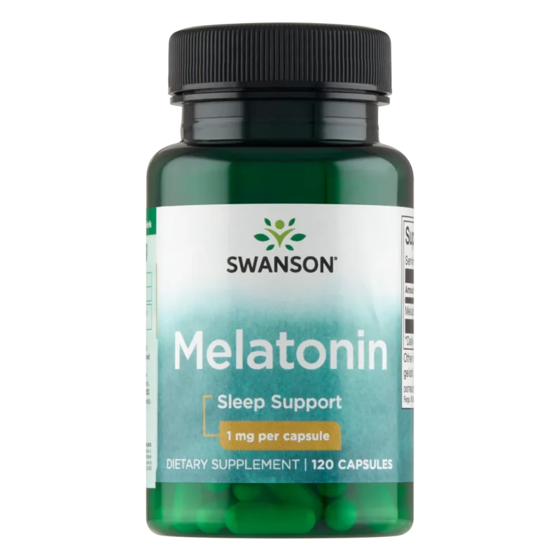 Swanson Melatonin 1 mg 120 Kapseln für besseren Schlaf und schnelleres Einschlafen