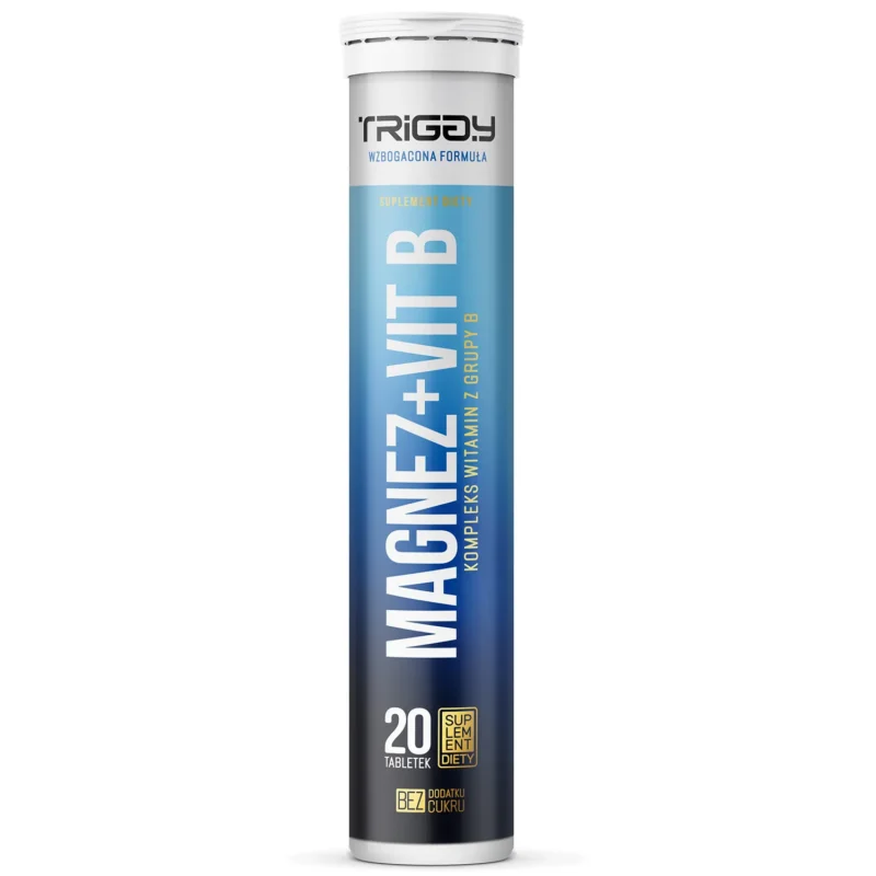 Triggy Magnesium + Vitamin B Brausetabletten mit schwarzer Johannisbeere Geschmack