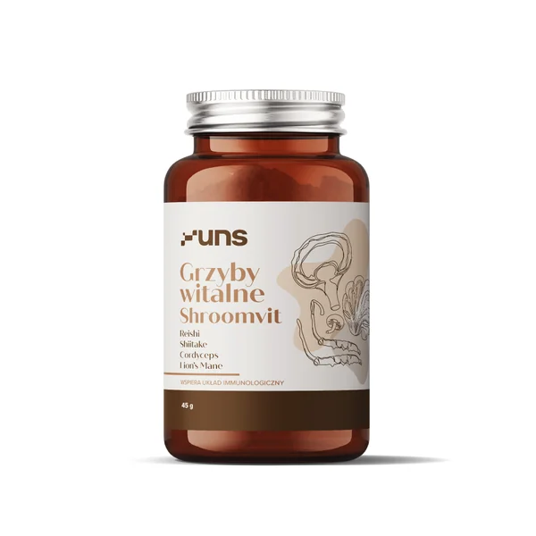 UNS Vitalpilze Shrooomvit Pulver mit Cordyceps, Reishi, Lion’s Mane und Shiitake für Energie und Immunsystem