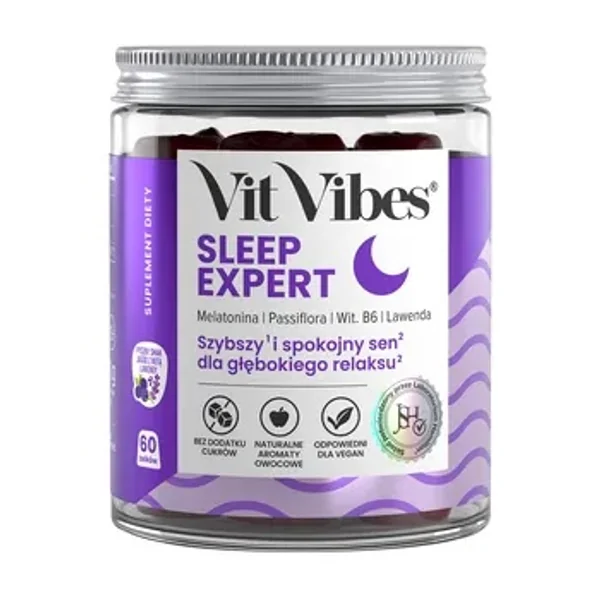 Vit Vibes Sleep Expert Gummibärchen 60 Stück für besseren Schlaf