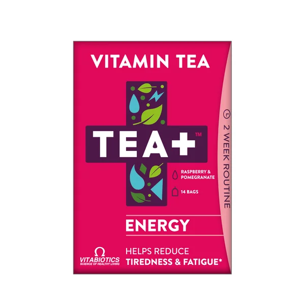 Vitabiotics Tea+ Energy Vitamintee mit Vitamin C und Kräutern in Teebeuteln