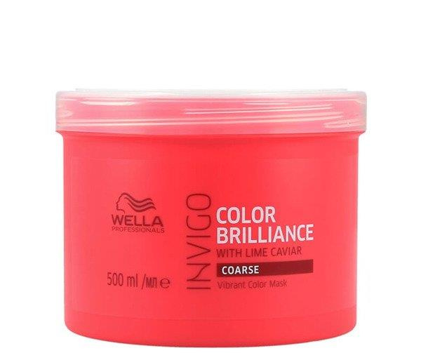 Wella INVIGO Color Brilliance Haarmaske für dickes coloriertes Haar mit Limettenkaviar 500 ml