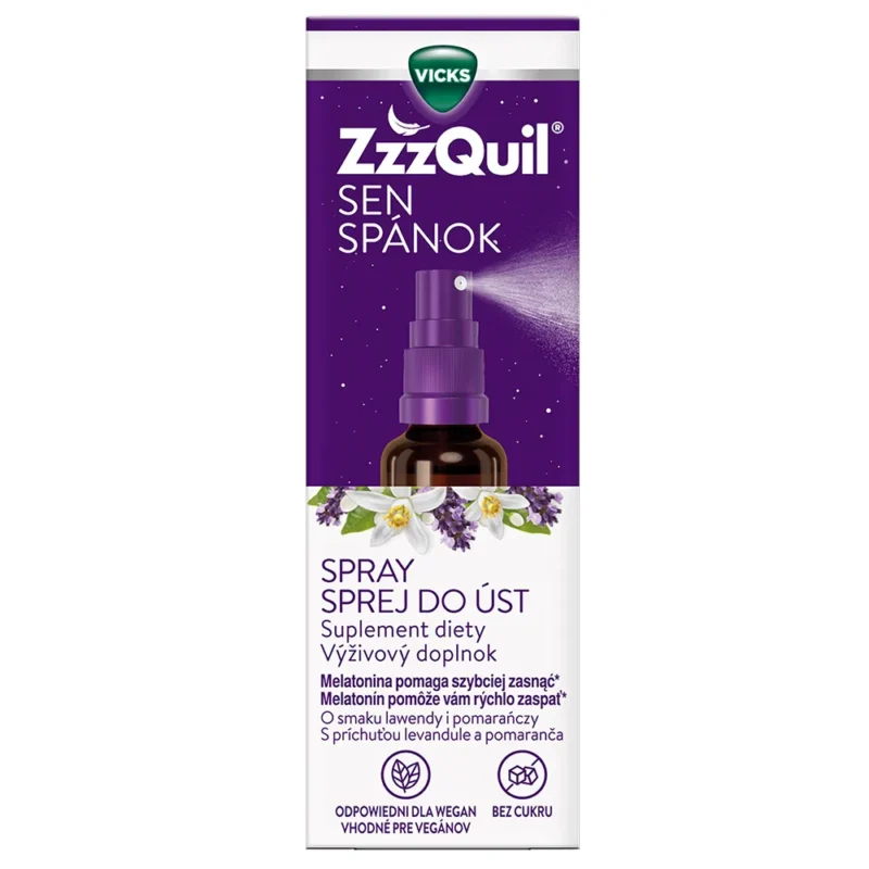 ZzzQuil Schlaf Spray 30 ml mit Melatonin für schnelleres Einschlafen