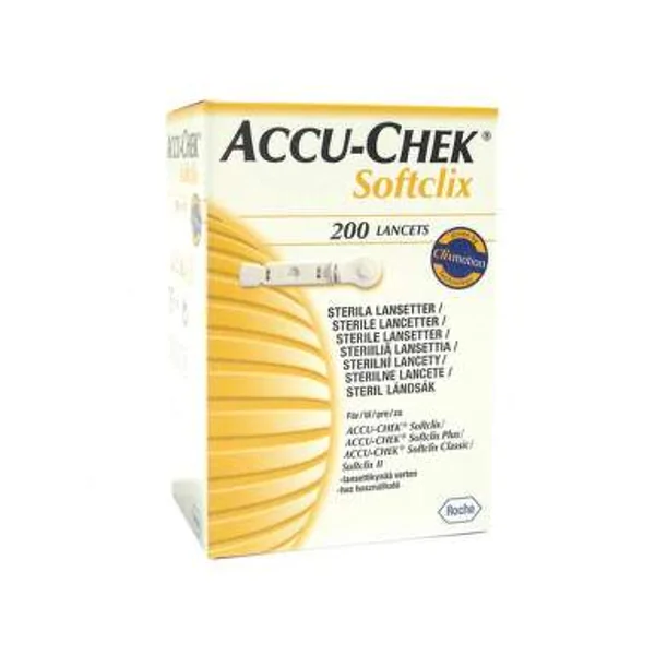 Accu-Chek Softclix Lanzetten 200 Stück für die sichere und schmerzarme Blutzuckermessung