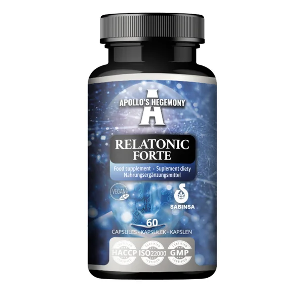 Apollo's Hegemony Relatonic Forte Kapseln mit Adaptogenen und Pilzextrakten für Konzentration und Stressbalance