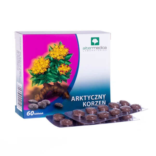 Arktische Wurzel Rhodiola rosea Tabletten von Alter Medica zur Unterstützung von Konzentration, Ausdauer und Stressresistenz.